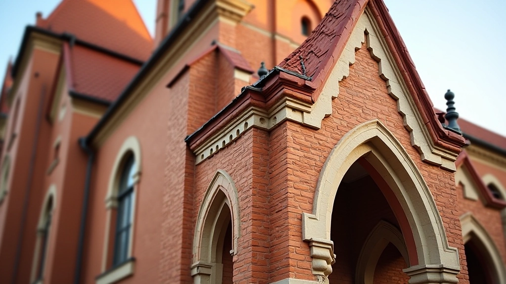 Vilniaus bažnytinės architektūros detalės - gembės, ornamentai, plytos, medžiagų tekstūra